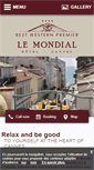 Mobile Screenshot of hotellemondial.com
